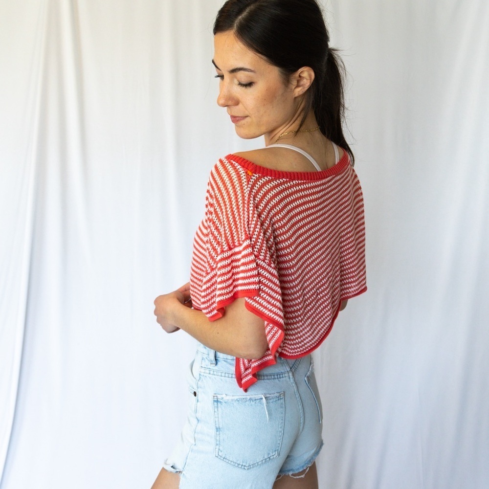 The Striped slouchy knit top